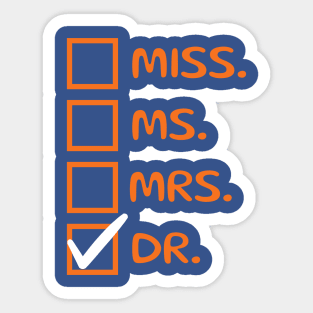 Funny Checklist Doctor Design Medical staff Sticker